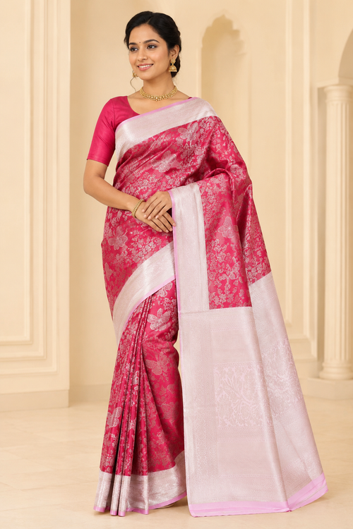 Model wearing the saree for SKU GWS26344