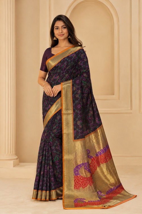 Model wearing the saree for SKU GWS30864